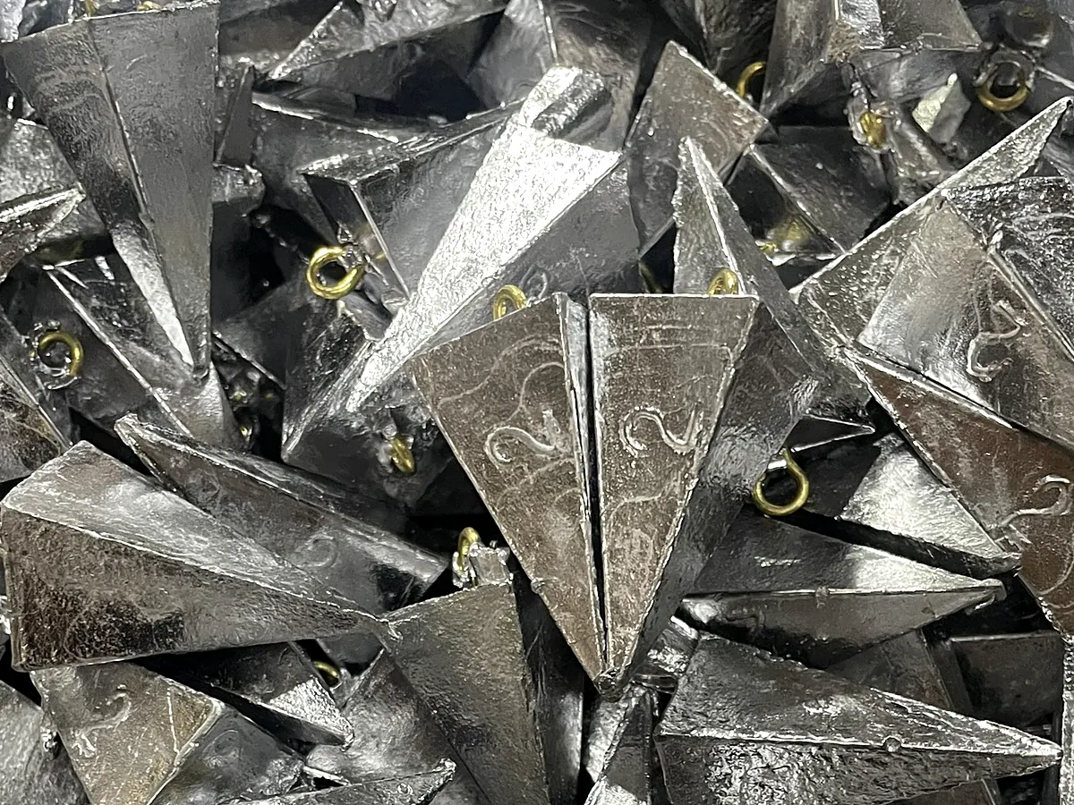 Size stamped on every sinker at Fides Fishing factory, Vietnam
